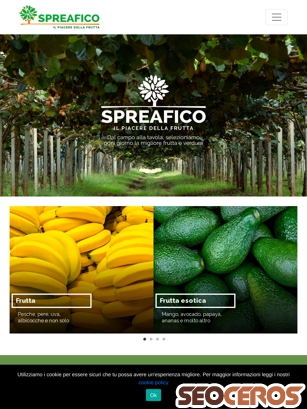 spreafico.net/it tablet obraz podglądowy