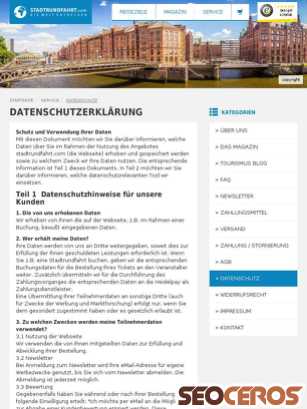 stadtrundfahrt.com/service/datenschutz tablet prikaz slike