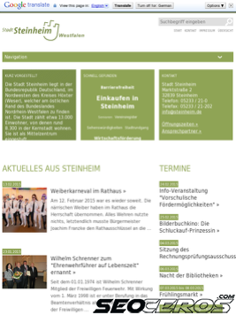 steinheim.de tablet előnézeti kép