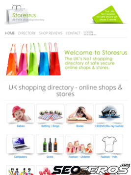 storesrus.co.uk tablet előnézeti kép