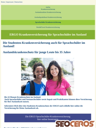 studenten-versicherung-ausland.de/auslandskrankenschutz-sprachschueler.html tablet Vista previa