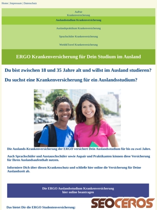 studenten-versicherung-ausland.de/krankenversicherung-auslandsstudium.html tablet Vista previa
