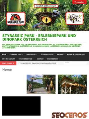 styrassicpark.at tablet preview