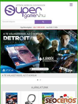 supergamer.hu tablet előnézeti kép