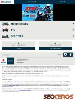 suzukicycles.com tablet náhled obrázku