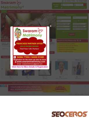 swarammatrimony.com tablet preview
