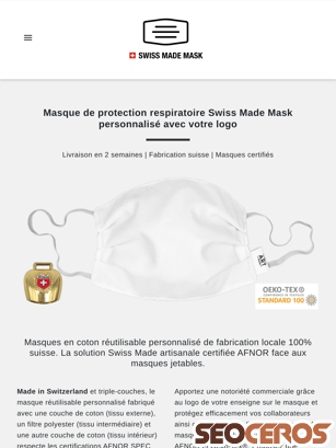 swiss-made-mask.ch/fr tablet prikaz slike