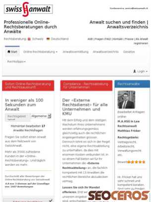 swissanwalt.ch tablet preview