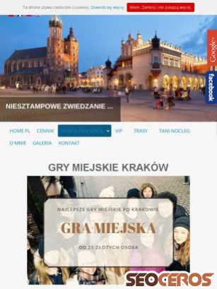 szalonyprzewodnik.pl/oferta-dla-szkol/gry-miejskie tablet obraz podglądowy