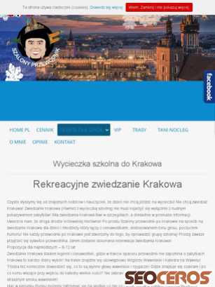 szalonyprzewodnik.pl/oferta-dla-szkol/zwiedzanie-krakowa tablet előnézeti kép