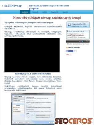 szulinevnap.hu tablet előnézeti kép