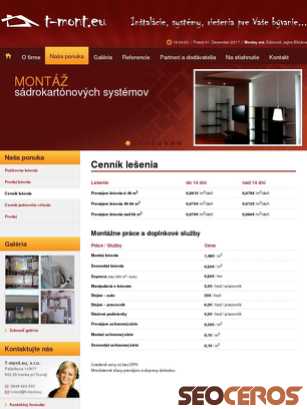 t-mont.eu/nasa-ponuka/lesenie/cennik tablet vista previa