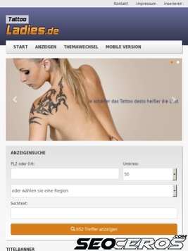 tattooladies.de tablet előnézeti kép