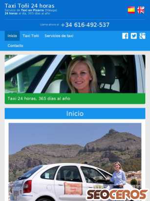 taxisenpizarra.com tablet previzualizare