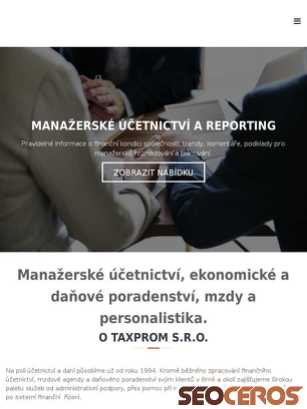 taxprom.cz tablet vista previa