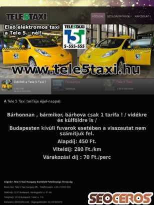 tele5taxi.hu tablet előnézeti kép