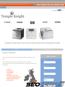 templeknight.co.uk tablet vista previa