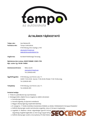 tempoautosiskola1.hu tablet előnézeti kép