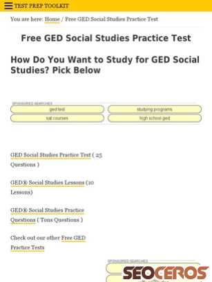 testpreptoolkit.com/free-ged-social-studies-practice-test tablet Vorschau