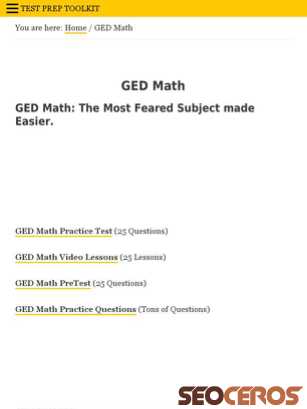 testpreptoolkit.com/ged-math tablet náhľad obrázku
