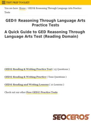 testpreptoolkit.com/ged-reasoning-language-arts-practice-test tablet förhandsvisning