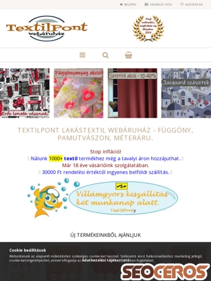 textilpont.hu tablet előnézeti kép