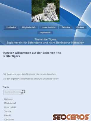 the-white-tigers-oeflingen.com tablet náhled obrázku