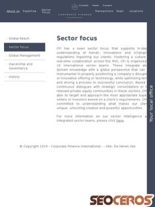 thecfigroup.com/about-us/sector-focus tablet preview