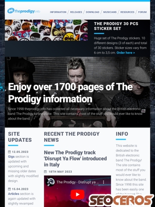 theprodigy.info tablet előnézeti kép