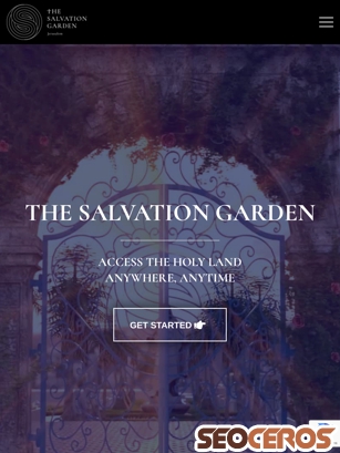 thesalvationgarden.org tablet előnézeti kép
