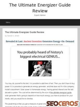 theultimateenergizerguidereview.com tablet previzualizare