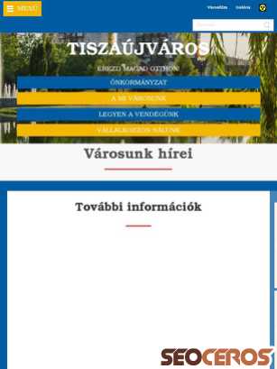 tiszaujvaros.hu tablet előnézeti kép