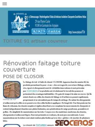 toiture91.fr/faitage tablet preview