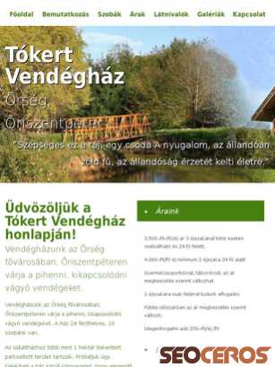 tokert-vendeghaz.hu tablet náhľad obrázku