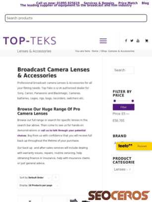 topteks.com/product-category/lenses-accessories tablet előnézeti kép