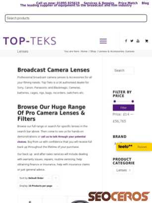 topteks.com/product-category/lenses-accessories/lens-and-filters tablet Vorschau