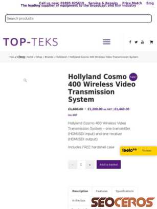 topteks.com/shop/brands/hollyland-cosmo-400-wireless-video-transmission-system tablet previzualizare