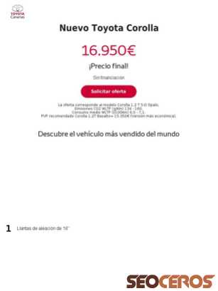 toyota-canarias.es/corolla-2019 tablet förhandsvisning