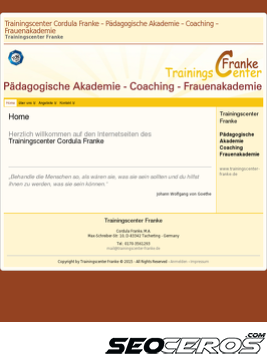 trainingscenter-franke.de tablet náhled obrázku