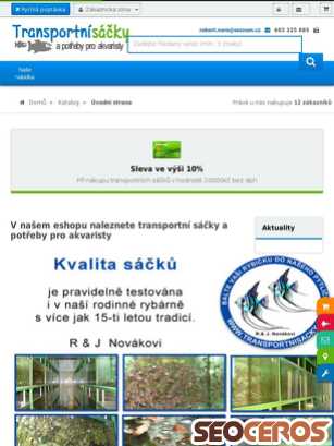 transportnisacky.cz tablet förhandsvisning