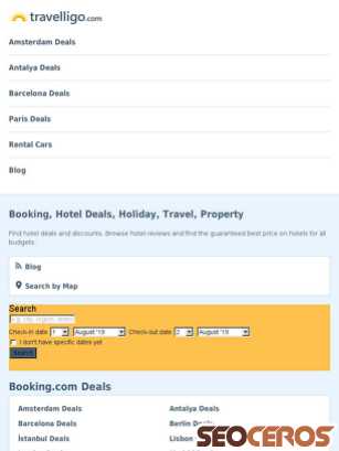 travelligo.com tablet náhled obrázku