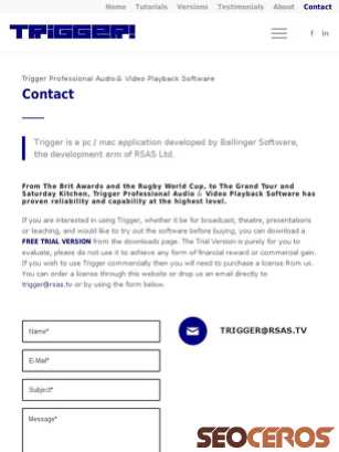 triggerplay.co.uk/contact tablet náhled obrázku