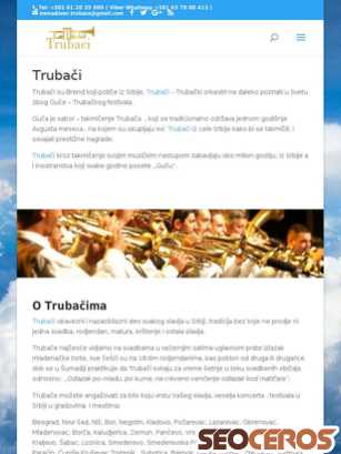 trubaci.info tablet förhandsvisning