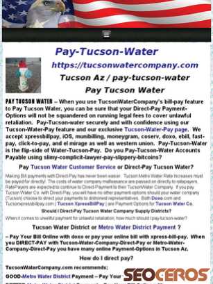 tucsonwatercompany.com tablet förhandsvisning