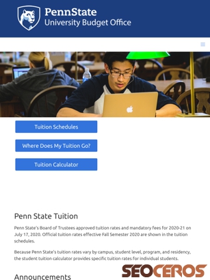tuition.psu.edu tablet előnézeti kép