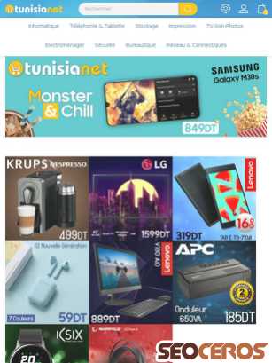tunisianet.com.tn tablet előnézeti kép