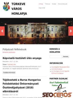 turkeve.hu tablet előnézeti kép