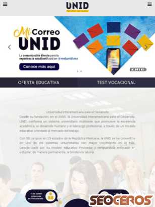 unid.edu.mx tablet előnézeti kép