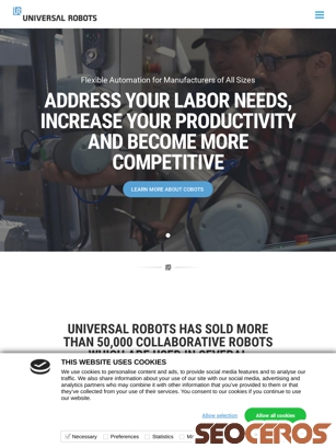 universal-robots.com tablet előnézeti kép