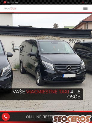 van-taxi.sk tablet obraz podglądowy